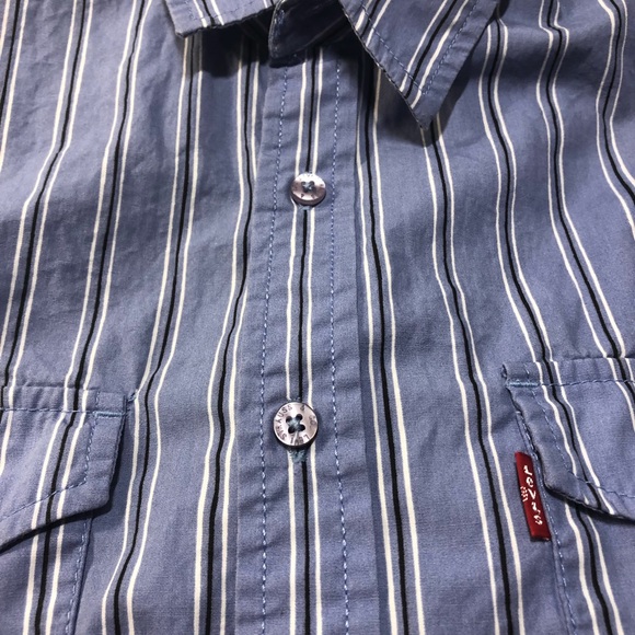 Levi’s Red Tab Button Down Striped Long Sleeve 2010 XL - Picture 2 of 8